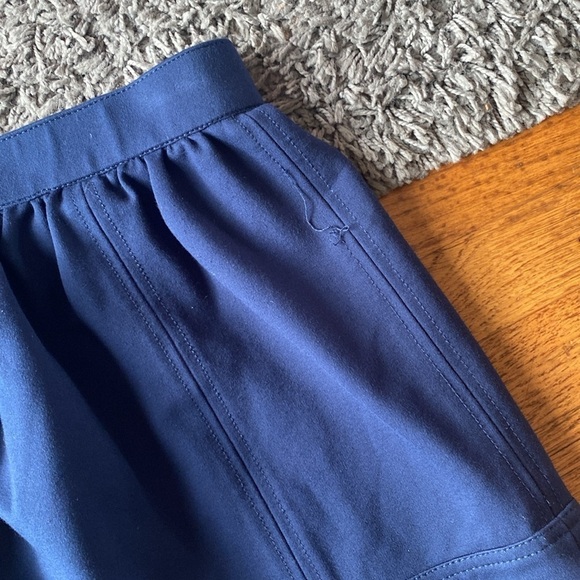 Madewell Navy Blue Ponte Swivel Mini Pleaded Side Zipper Snap Size 4 - Picture 7 of 16